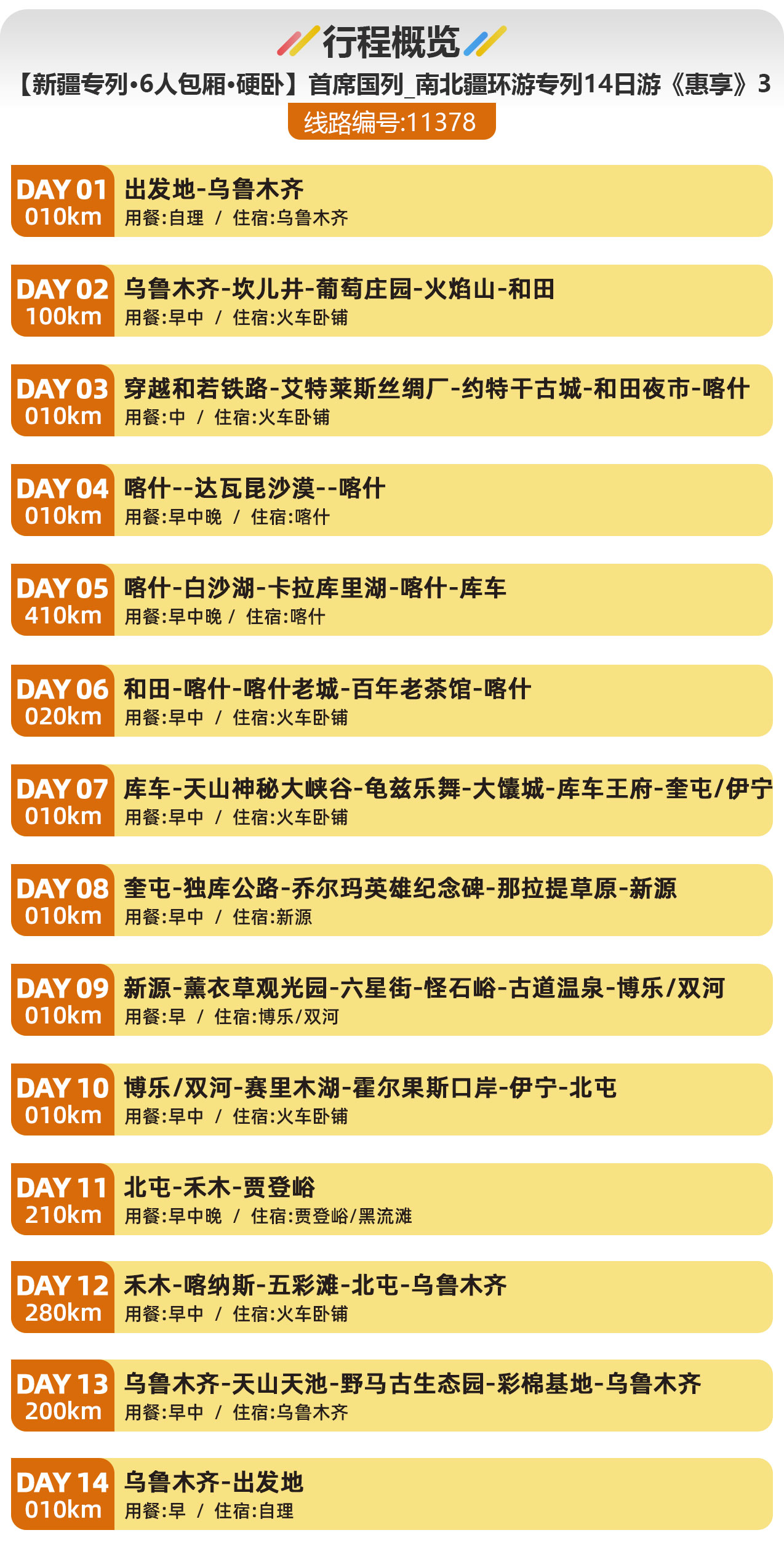 【新疆专列·6人包厢·硬卧】首席国列_南北疆深度环游专列14日游《惠享》3