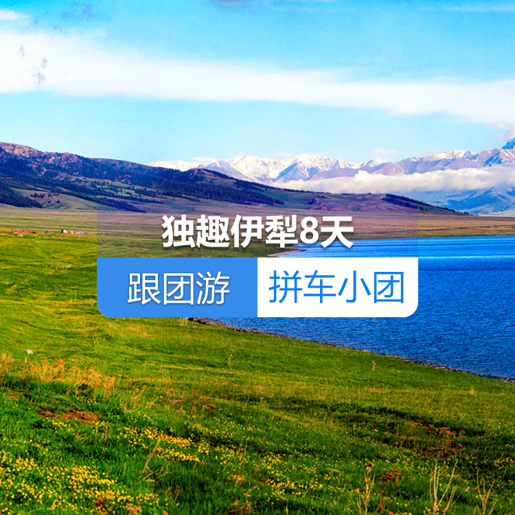 【新疆跟团游·拼车小团】独趣伊犁纯玩8日游（景点包含：赛里木湖+果子沟大桥+六星街+夏塔古道+库尔德宁/吐尔根杏花沟+那拉提空中草原+木特塔尔沙漠）（乌市进出）产品编号：11390
