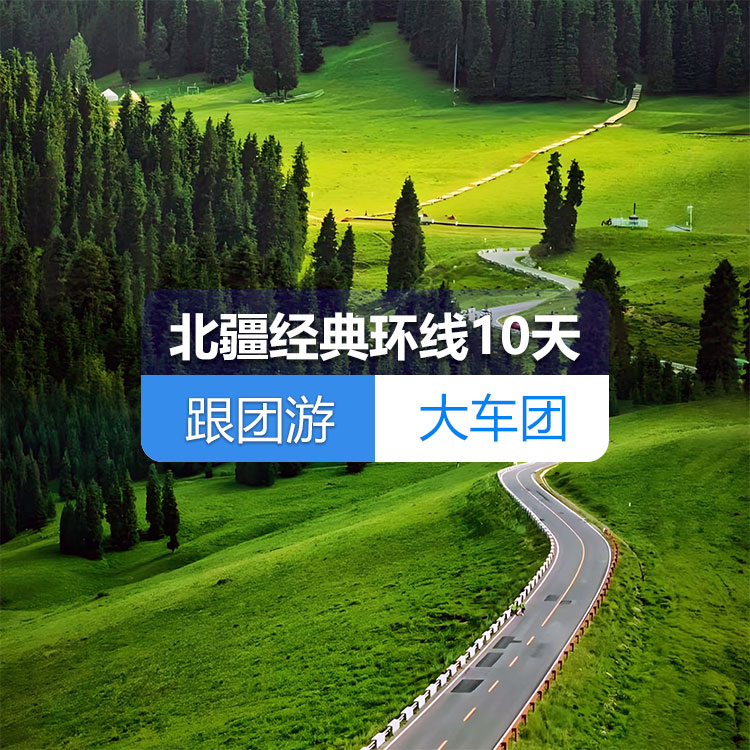 【新疆跟团游·大车团】北疆经典环线纯玩10日游·历年参团爆棚（景点包含：乌伦古湖+禾木+喀纳斯+五彩滩+魔鬼城+那拉提草原+赛里木湖+火焰山+坎儿井+葡萄庄园+天山天池）线路编号：11151